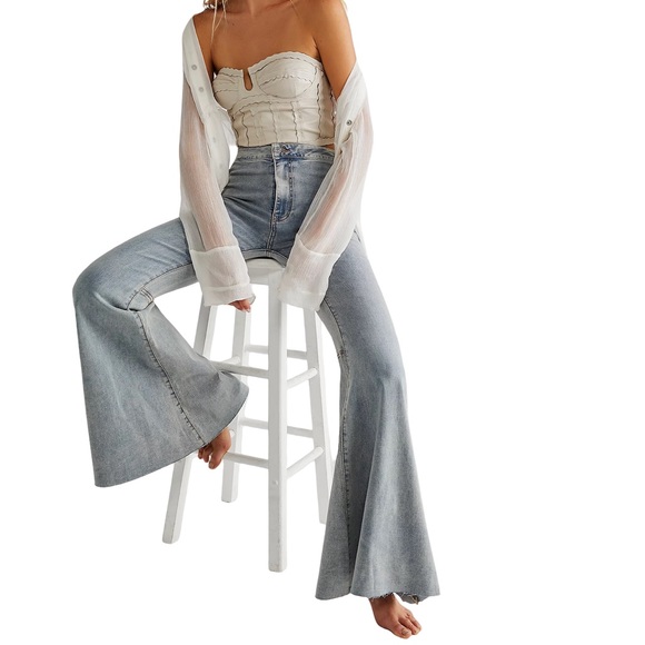 Free People Denim - Free People (We The Free) Just Float On Flare Jeans